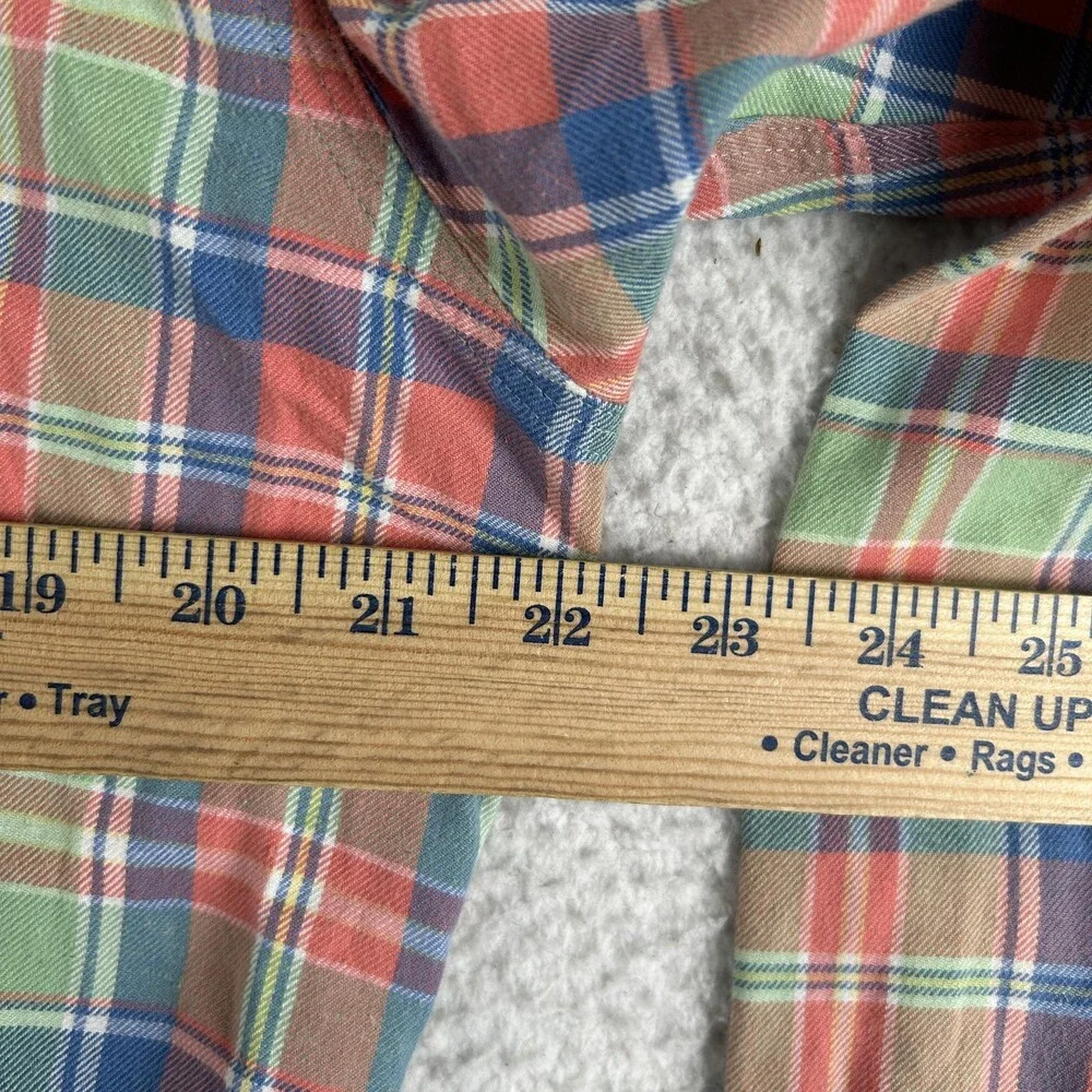 Polo Ralph Lauren Shirt Mens Medium Red Green Plaid Long Sleeve Button Front